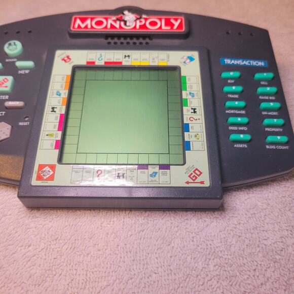 Vintage Monopoly Hasbro Hand Held Electronic Talking Travel Game 1997 Works - Picture 5 of 8